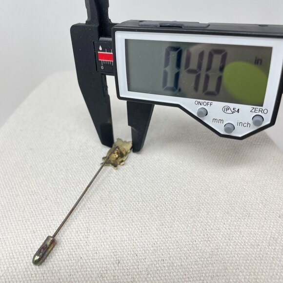 Cloisonne Enamel Owl Stick Pin Novelty Bird Vintage Gold-Tone Green - Picture 13 of 13